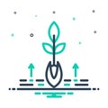 Mix icon for Origin, root and grow Royalty Free Stock Photo