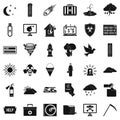 Origin icons set, simple style Royalty Free Stock Photo