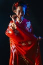 Asian women in kimonos are very beautiful