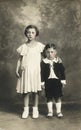 Original 1910 antique photo - Cute kids