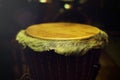 Original african djembe drum with leather lamina with beautiful Royalty Free Stock Photo