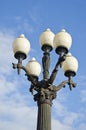 Original ancient city street lamp