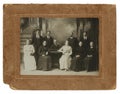 Original antique photo of ten adult