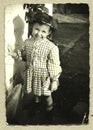 Original antique photo - young girl