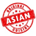 Original Asian cuisine vector stamp Royalty Free Stock Photo