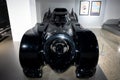 Detail of the original Batmen car, the black Batmobile Royalty Free Stock Photo