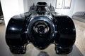 Detail of the original Batmen car, the black Batmobile Royalty Free Stock Photo