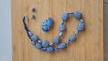 Original beads from polymeric hand-worked clay Royalty Free Stock Photo