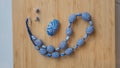 Original beads from polymeric hand-worked clay