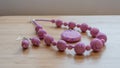 Original beads from polymeric hand-worked clay Royalty Free Stock Photo