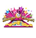 Original bingo illustration logo design