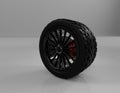 Original black car wheel design