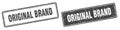 Original brand stamp set. original brand square grunge sign Royalty Free Stock Photo
