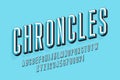 Original characters design, chisel alphabet style, letters and numbers.
