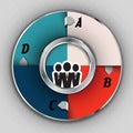 Original circular pattern infographic business chart Royalty Free Stock Photo