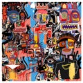 Original composition inspired by Jean-Michel Basquiat