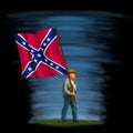 US Civil War. Original Confederate soldier illustration Royalty Free Stock Photo