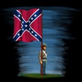 US Civil War. Original Confederate soldier illustration