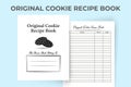 Original cookie recipe log book KDP interior. Cookie or cake-making information and ingredients checker template. KDP interior