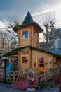 A original copy of the world famous Santa Claus house in Rovaniemi, Finland at the Christmas market in Maastricht