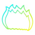 A creative cold gradient line drawing cartoon blue flame Royalty Free Stock Photo