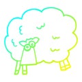 A creative cold gradient line drawing cartoon funny sheep Royalty Free Stock Photo