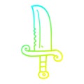 A creative cold gradient line drawing cartoon jeweled sword Royalty Free Stock Photo