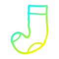 A creative cold gradient line drawing cartoon old sock