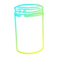 A creative cold gradient line drawing cartoon storage jar