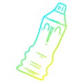 A creative cold gradient line drawing cartoon toothpaste tube