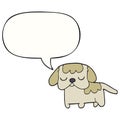 A creative cute cartoon puppy and speech bubble Royalty Free Stock Photo