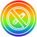 A creative no smoking circular in rainbow spectrum