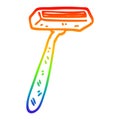 A creative rainbow gradient line drawing cartoon disposable razor