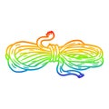 A creative rainbow gradient line drawing Cartoon rope