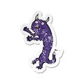 A creative retro distressed sticker of a cartoon devil Royalty Free Stock Photo