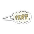 A creative sticker of a cartoon fart symbol Royalty Free Stock Photo