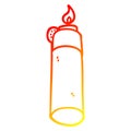 A creative warm gradient line drawing cartoon cigarette lighter