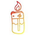 A creative warm gradient line drawing cartoon cigarette lighter