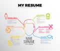 Original cv / resume template Royalty Free Stock Photo