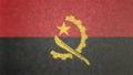 Original 3D image of the Angolan flag. Royalty Free Stock Photo