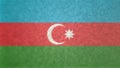 Original 3D image of the flag of Azerbaijan. Royalty Free Stock Photo