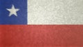 Original 3D image of the flag of Chile.