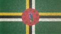 Original 3D image of the flag of Dominica.