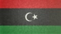 Original 3D image of the flag of Libya.