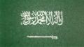 Original 3D image of the flag of Saudi Arabia. Royalty Free Stock Photo