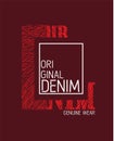 Original Denim Branding t shirt design