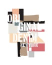 original Denim New york typography poster t shirt design