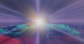 Abstract Sunrise Over Fantasy Planet Royalty Free Stock Photo