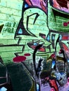 Original digital graffiti painting of abstraction composition