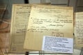 Original document, an application for a job writer Mikhail Bulgakov In the Directorate of the Moscow art Theater, written by hand Royalty Free Stock Photo